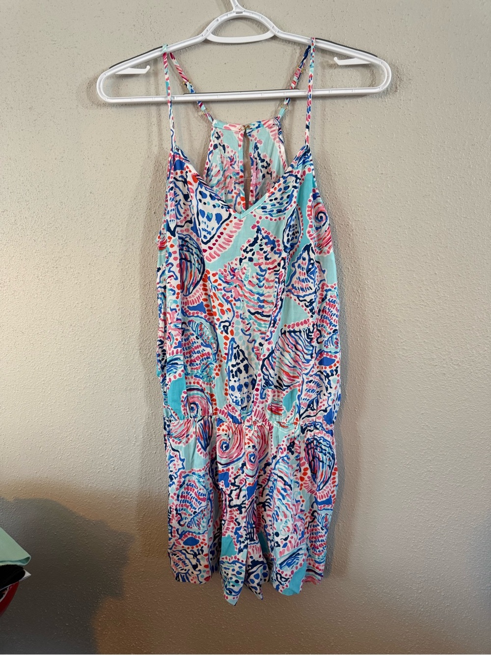 Lilly Pulitzer Blue, Pink & White Printed One-Piece Romper